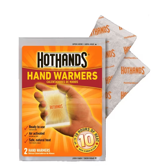 HotHands disposable air-activated hand warmers for Alaska winter adventures